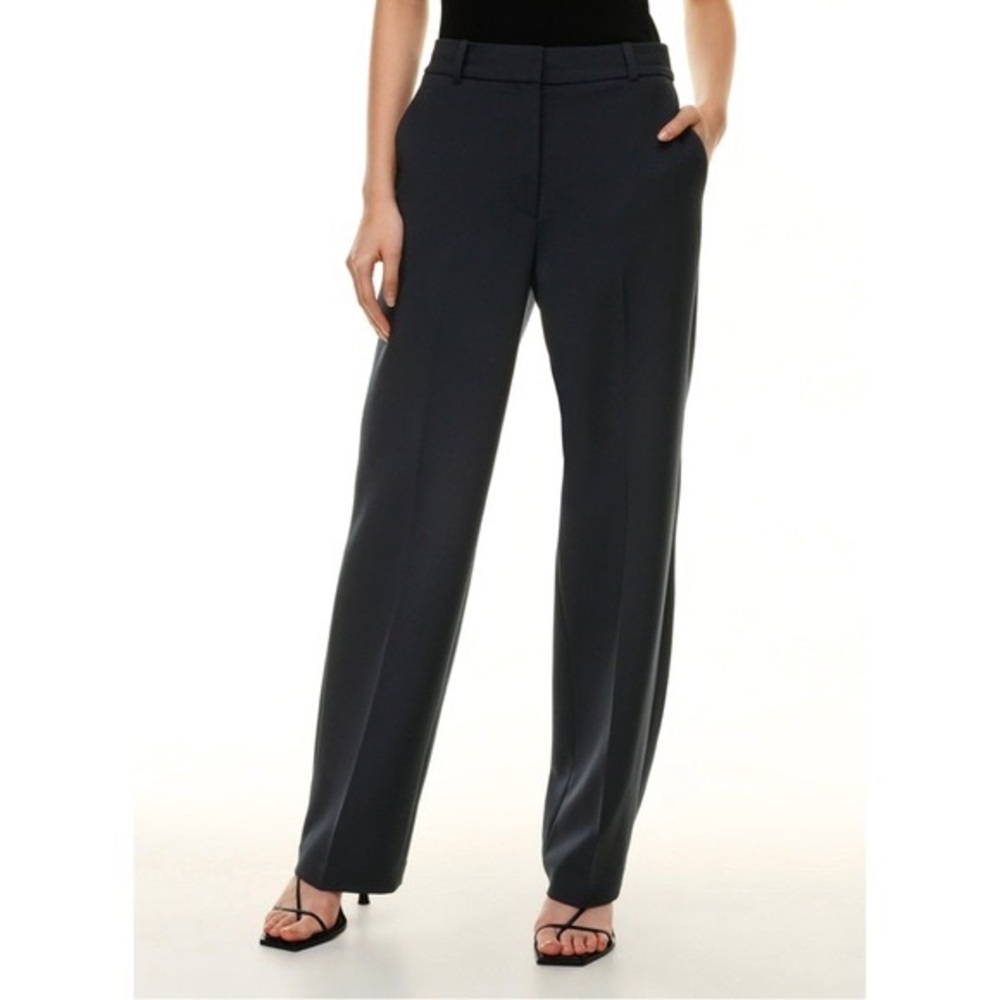 Aritzia Babaton Command Pant Black Formal Mid-Rise Straight Leg Pants Size 2